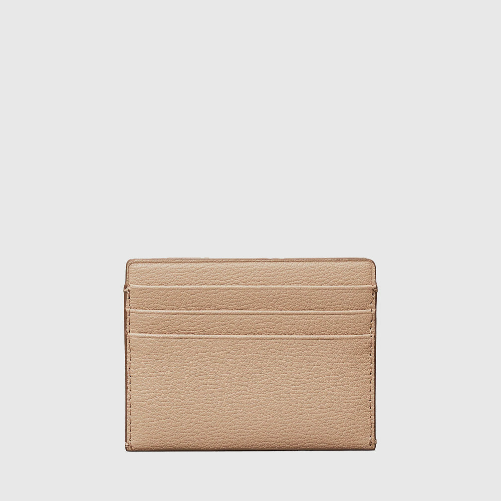Minimal Monogram Cardcase - Beige