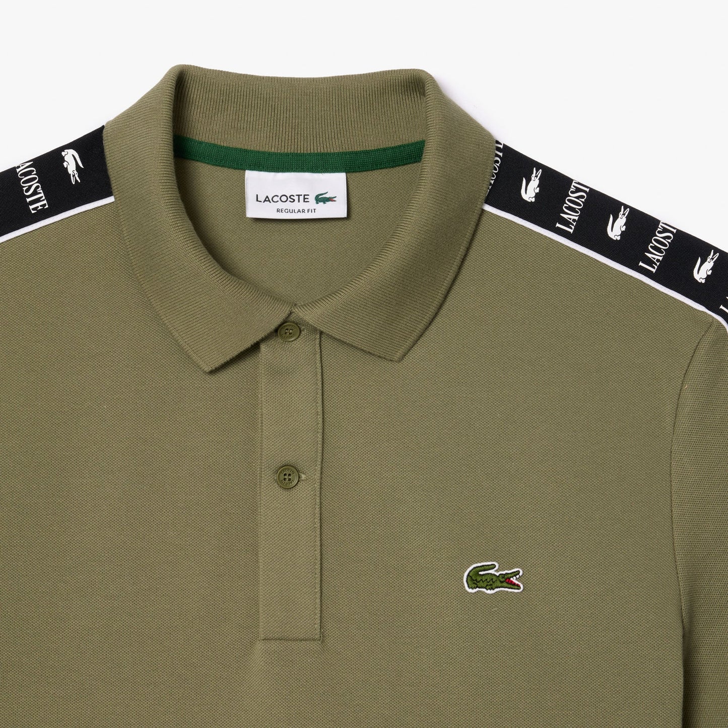 Contrast Stripe Piqué Polo Shirt